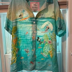 TOMMY BAHAMA Disney Large UNDER THE SEA HAWAIIAN CAMP SHIRT Special Edition